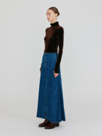 EENK ZOAN Straight Denim Skirt - Blue
