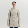 EENK EENK XOEBE Cable Knit Collared Turtleneck - Ivory