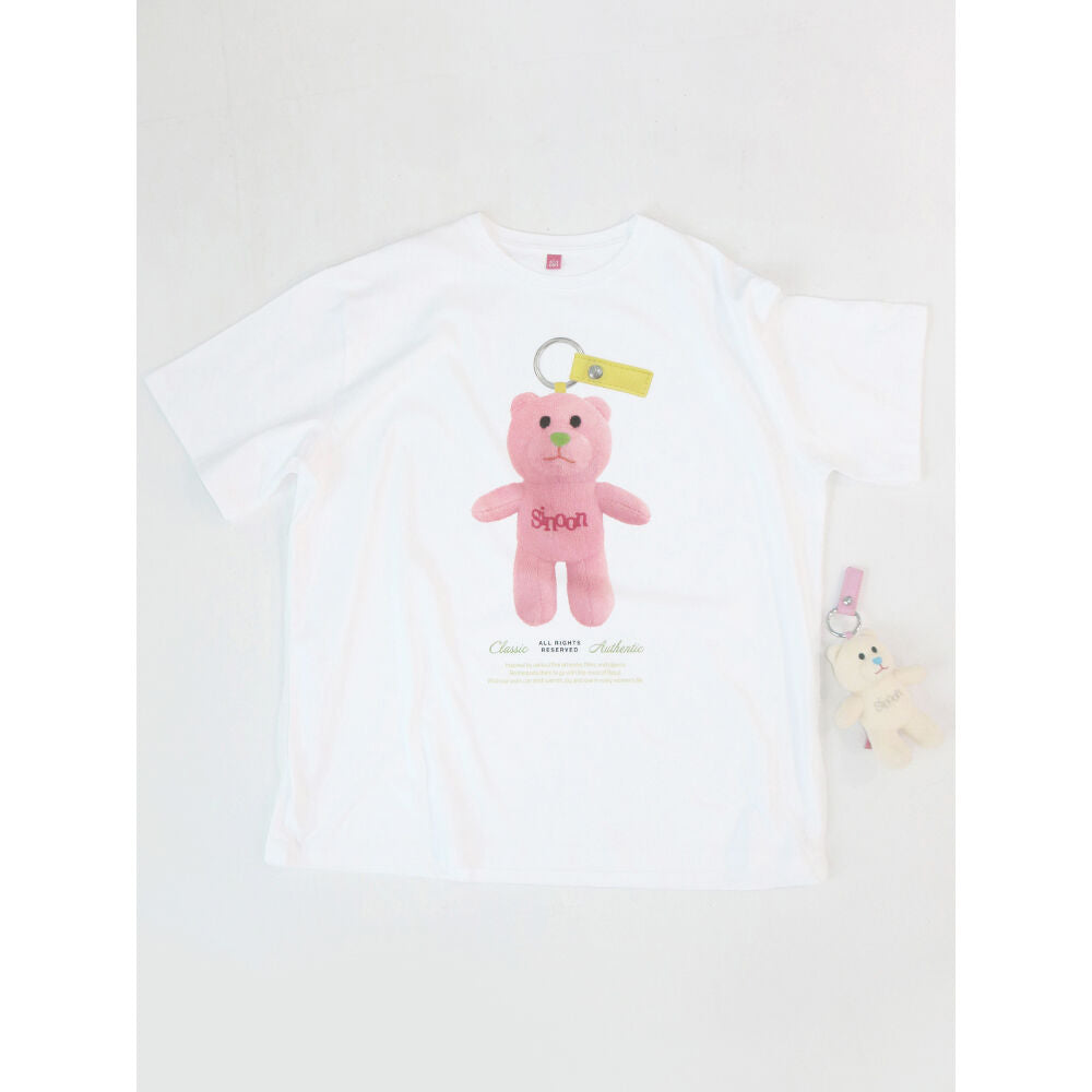 SINOON NOONI Bear Keyring T-Shirt (Sorbet Pink)