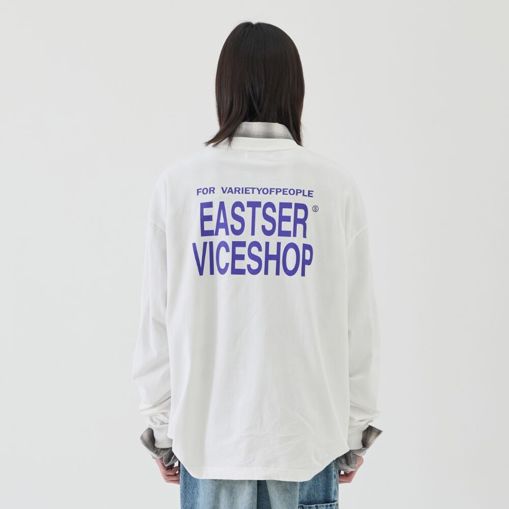 EASTSERVICESHOP Vice Shop Long Sleeve - White