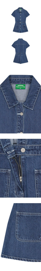 GREENBUTTER GREENBUTTER Jumpsuit Denim Pocket Open (Blue)