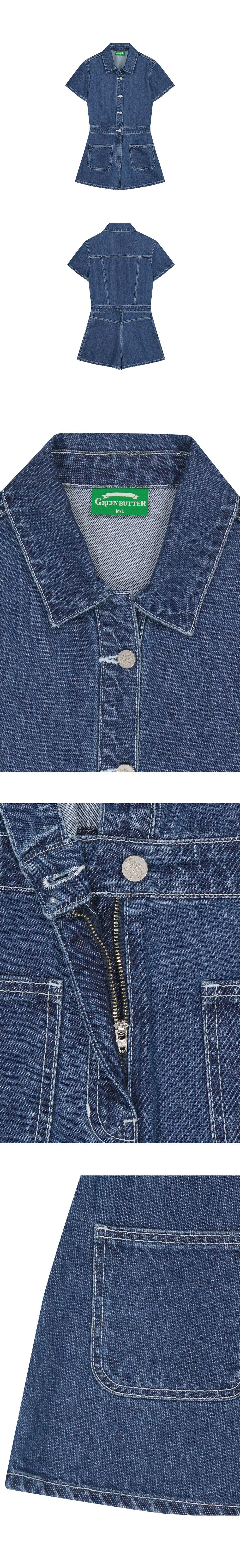GREENBUTTER GREENBUTTER Jumpsuit Denim Pocket Open (Blue)