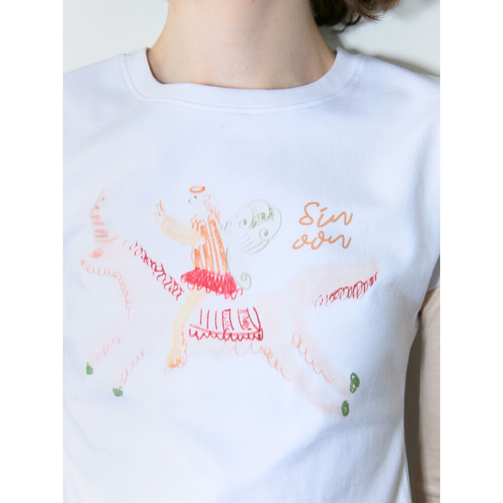 SINOON Unicorn Puff T-Shirt (White)