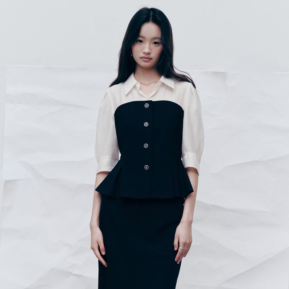 KENNETH LADY [Kenneth Lady] Chris layered blouse ENWBLQE600
