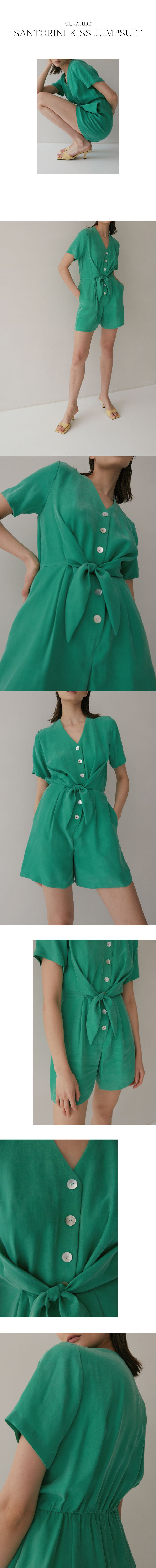 FAYRI Santorini Kiss Cupra Jumpsuit (Truly Green)