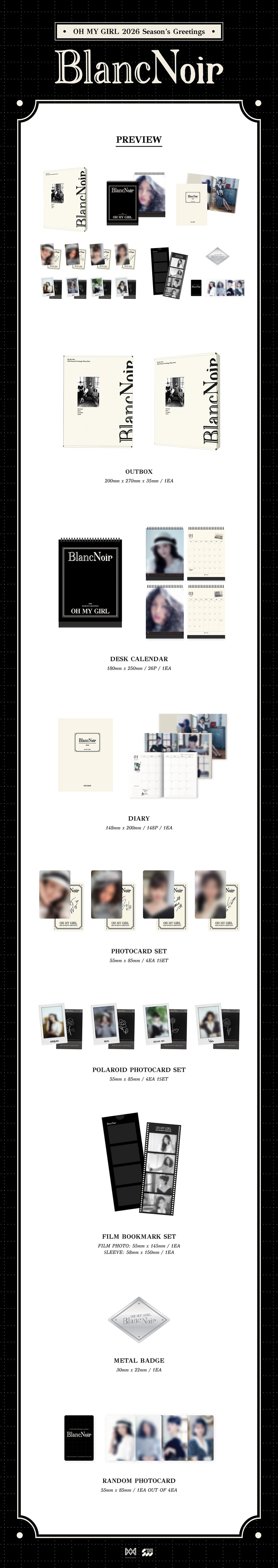 OH MY GIRL - 2026 Season's Greetings [Blanc Noir] detail 3