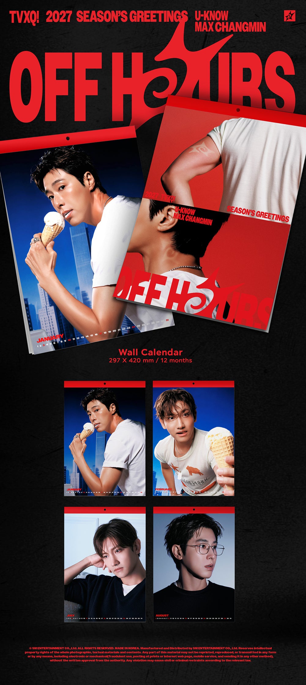 TVXQ! - 2027 Season's Greetings + Wall Calendar Set detail 6