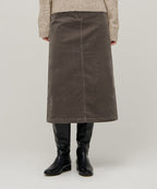 MUSINSA STANDARD WOMAN MUSINSA STANDARD WOMAN Corduroy Midi Skirt Khaki Brown