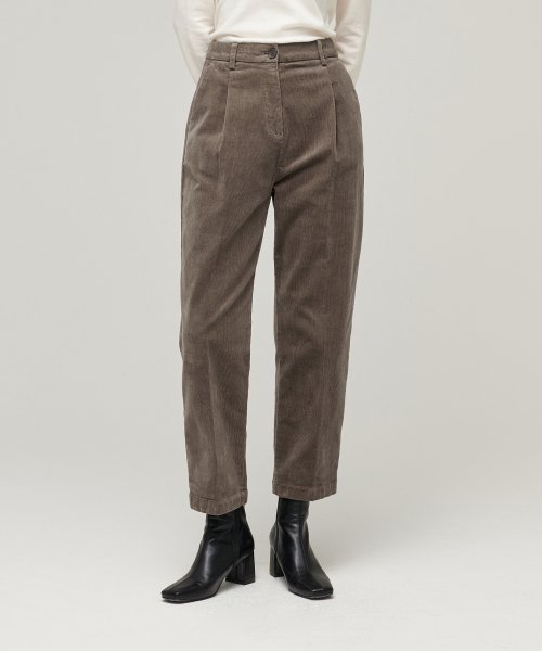MUSINSA STANDARD WOMAN MUSINSA STANDARD WOMAN Women's Tapered Corduroy Pants Khaki Brown