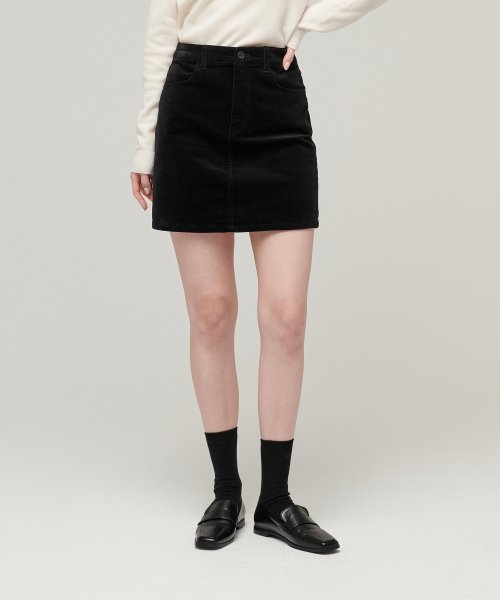 MUSINSA STANDARD WOMAN MUSINSA STANDARD WOMAN Corduroy Mini Skirt Black