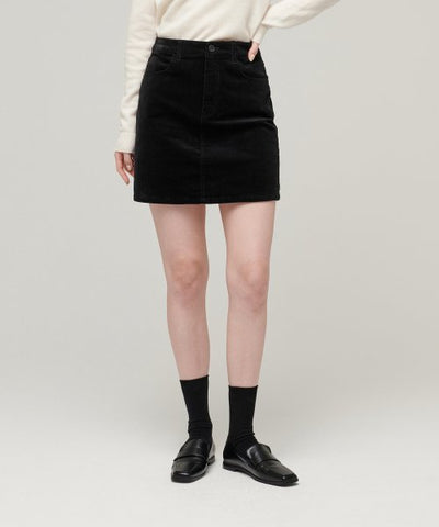 MUSINSA STANDARD WOMAN Corduroy Mini Skirt Black