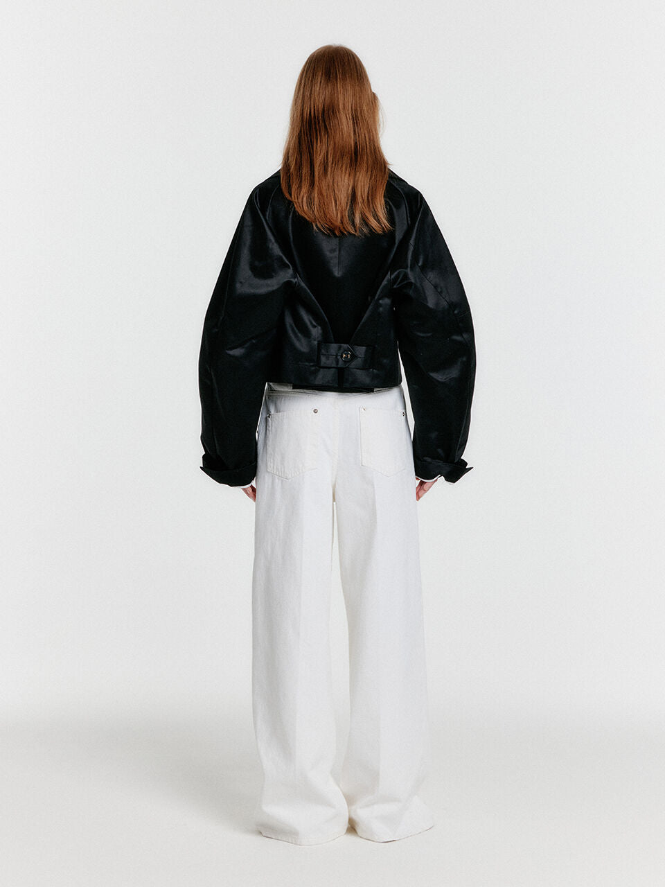 EENK EENK YUN Oversized One-Button Short Jacket - Black
