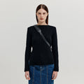 EENK EENK XUIN Ribbed Knit Pullover - Black