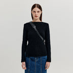 EENK EENK XUIN Ribbed Knit Pullover - Black