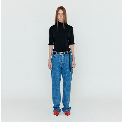 WENIM Classic Denim Pants - Denim Blue
