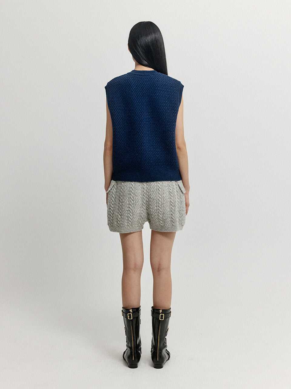 EENK EENK XET One-Pocket Knit Vest - Navy