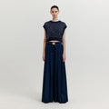 EENK EENK XLEAT Pleated Wide Pants - Navy