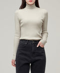 MUSINSA STANDARD WOMAN MUSINSA STANDARD WOMAN Women's Ribbed Slim Turtleneck Knit (Size M)