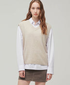 MUSINSA STANDARD WOMAN MUSINSA STANDARD WOMAN Women's Knit Vest Oatmeal