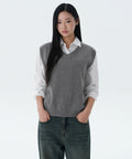 MUSINSA STANDARD WOMAN MUSINSA STANDARD WOMAN Women's Knit Vest Medium Gray