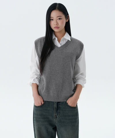MUSINSA STANDARD WOMAN Women's Knit Vest Medium Gray