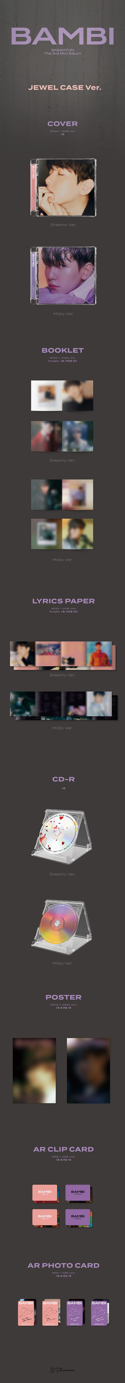 BAEKHYUN - Bambi (Jewel Case Ver.) / 3rd Mini Album
