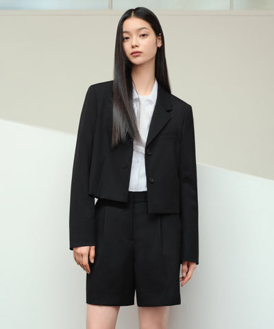 MUSINSA STANDARD WOMAN Women's Crop Blazer Black