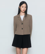 MUSINSA STANDARD WOMAN MUSINSA STANDARD WOMAN Women's Crop Blazer Dusty Beige