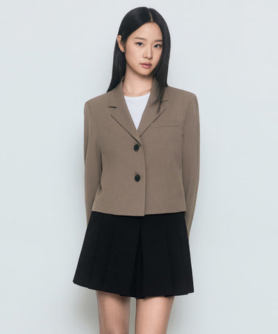 MUSINSA STANDARD WOMAN Women's Crop Blazer Dusty Beige