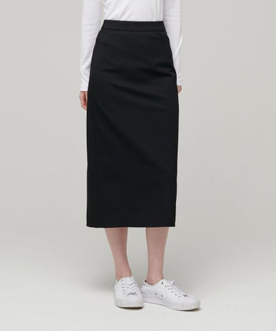 MUSINSA STANDARD WOMAN Women's High Waist Long Skirt [Black]