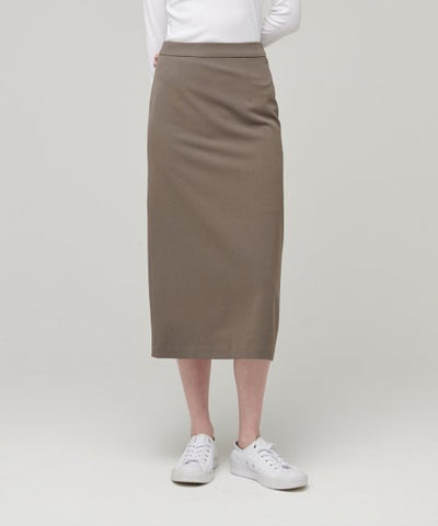 MUSINSA STANDARD WOMAN High Waist Long Skirt Dusty Beige