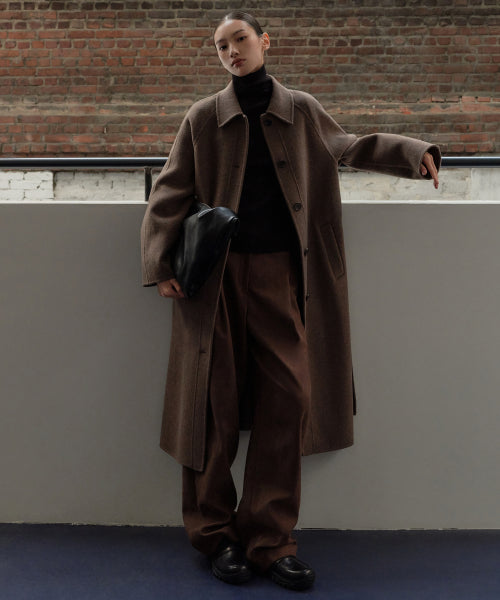 MUSINSA STANDARD WOMAN MUSINSA STANDARD WOMAN Cashmere Blend Handmade Balmacan Robe Coat