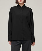 MUSINSA STANDARD WOMAN MUSINSA STANDARD WOMAN Women's Oversized Silky Shirt [Black]