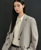 MUSINSA STANDARD WOMAN MUSINSA STANDARD WOMAN Women's oversized blazer light beige
