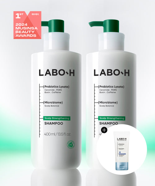 LABO H Scalp strengthening shampoo 400ml 2 packs + free gift to solve the problem of hair loss