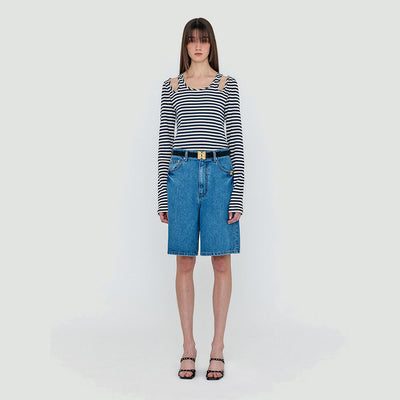 EENK WECO Denim Biker Shorts - Denim Blue