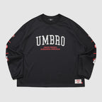 UMBRO Chant Mesh Graphic Logo Long Sleeve T-Shirt Black UR321CRL71