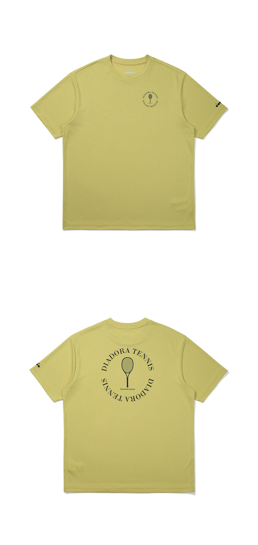 diadora Racket Graphic Mesh Short Sleeve T-Shirt YELLOW