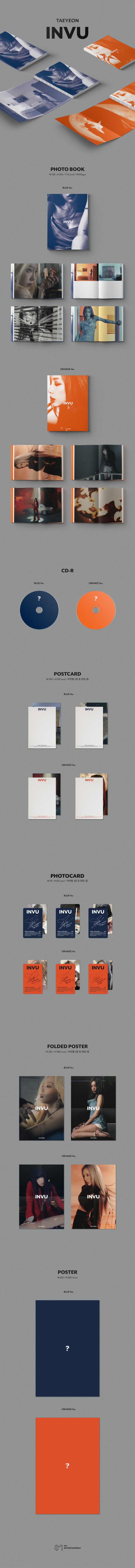TAEYEON - INVU / 3rd Full Album (BLUE / ORANGE Ver.) detail 3
