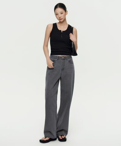 MUSINSA STANDARD WOMAN Women's Wide Denim Pants (Gray)