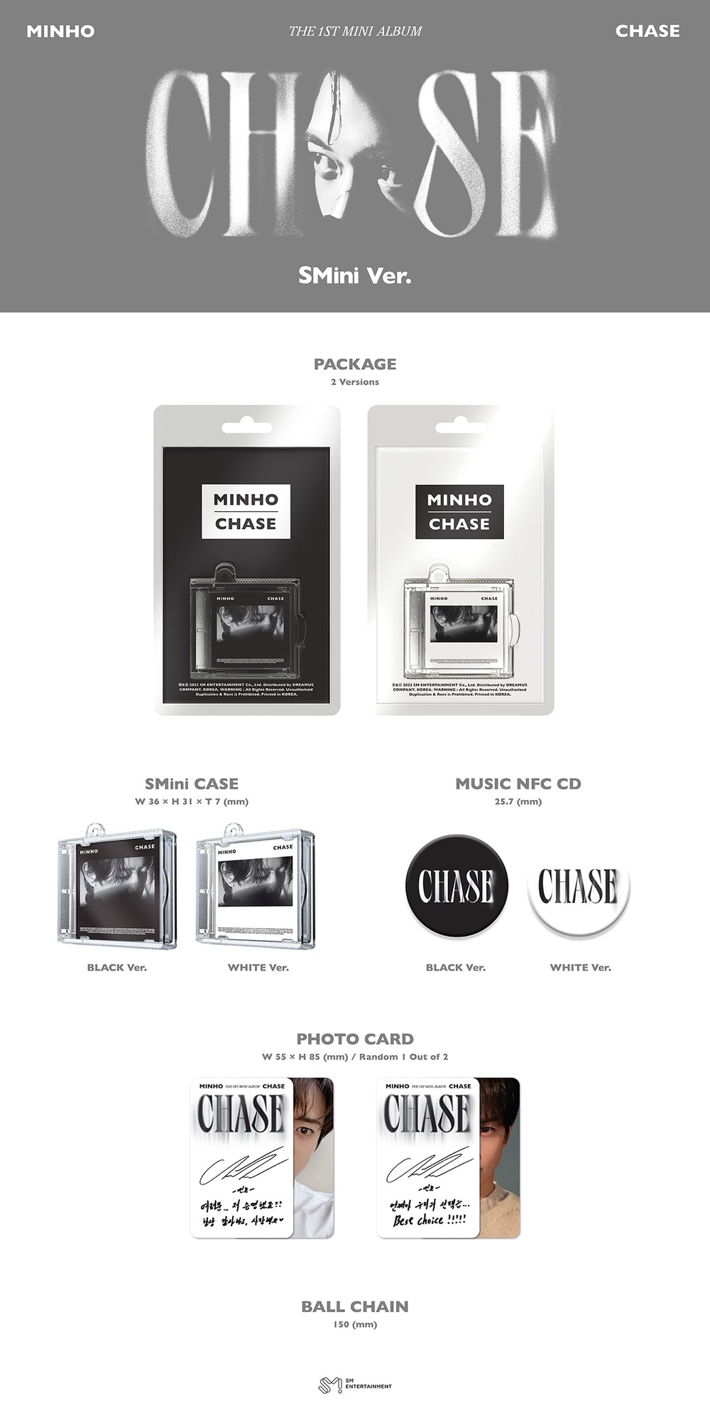 MINHO - CHASE / 1st Mini Album (SMini Ver.) detail 3