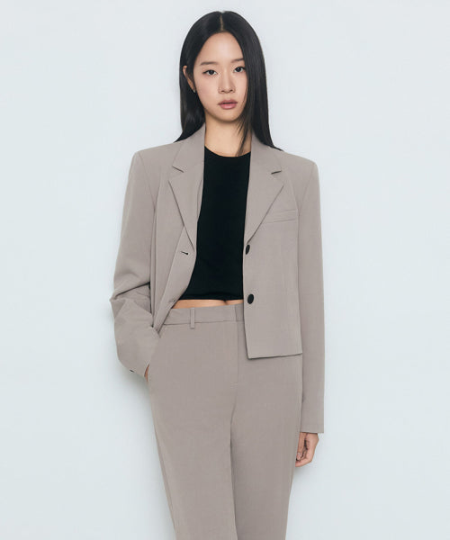 MUSINSA STANDARD WOMAN MUSINSA STANDARD WOMAN Women's Crop Blazer Light Beige