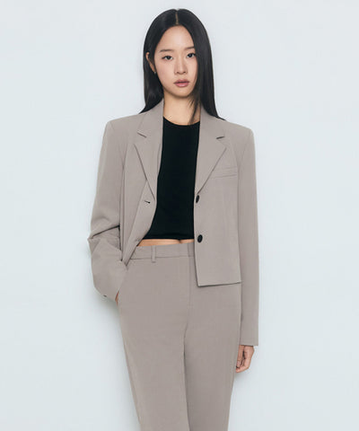 MUSINSA STANDARD WOMAN Women's Crop Blazer Light Beige