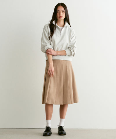 MUSINSA STANDARD WOMAN Pleated Midi Skirt Beige