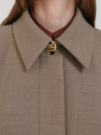 EENK ZENOA Oversized Coat - Beige