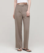 MUSINSA STANDARD WOMAN MUSINSA STANDARD WOMAN Slacks Wide Hidden Banding Dusty Beige