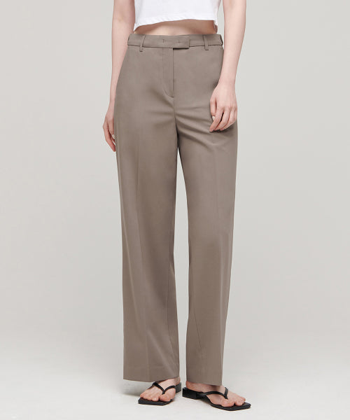 MUSINSA STANDARD WOMAN MUSINSA STANDARD WOMAN Slacks Wide Hidden Banding Dusty Beige