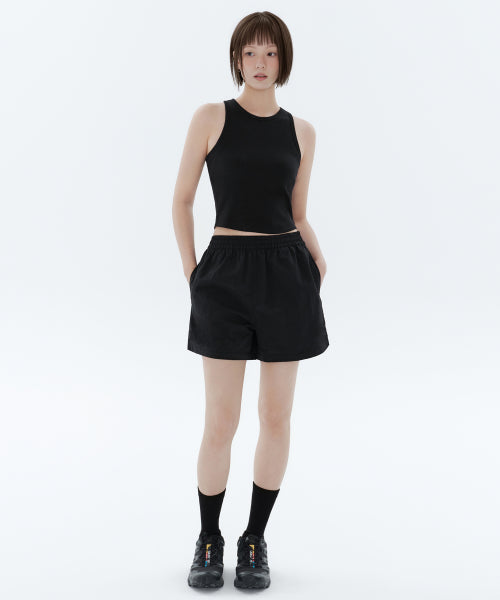 MUSINSA STANDARD WOMAN MUSINSA STANDARD WOMAN Women's Nylon Banding Shorts (Black)