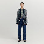 EENK EENK XENEVA Asymmetric Front Denim Pants - Dark Navy