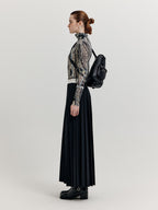 EENK EENK XOL Paneled Turtleneck Top - Black/Beige